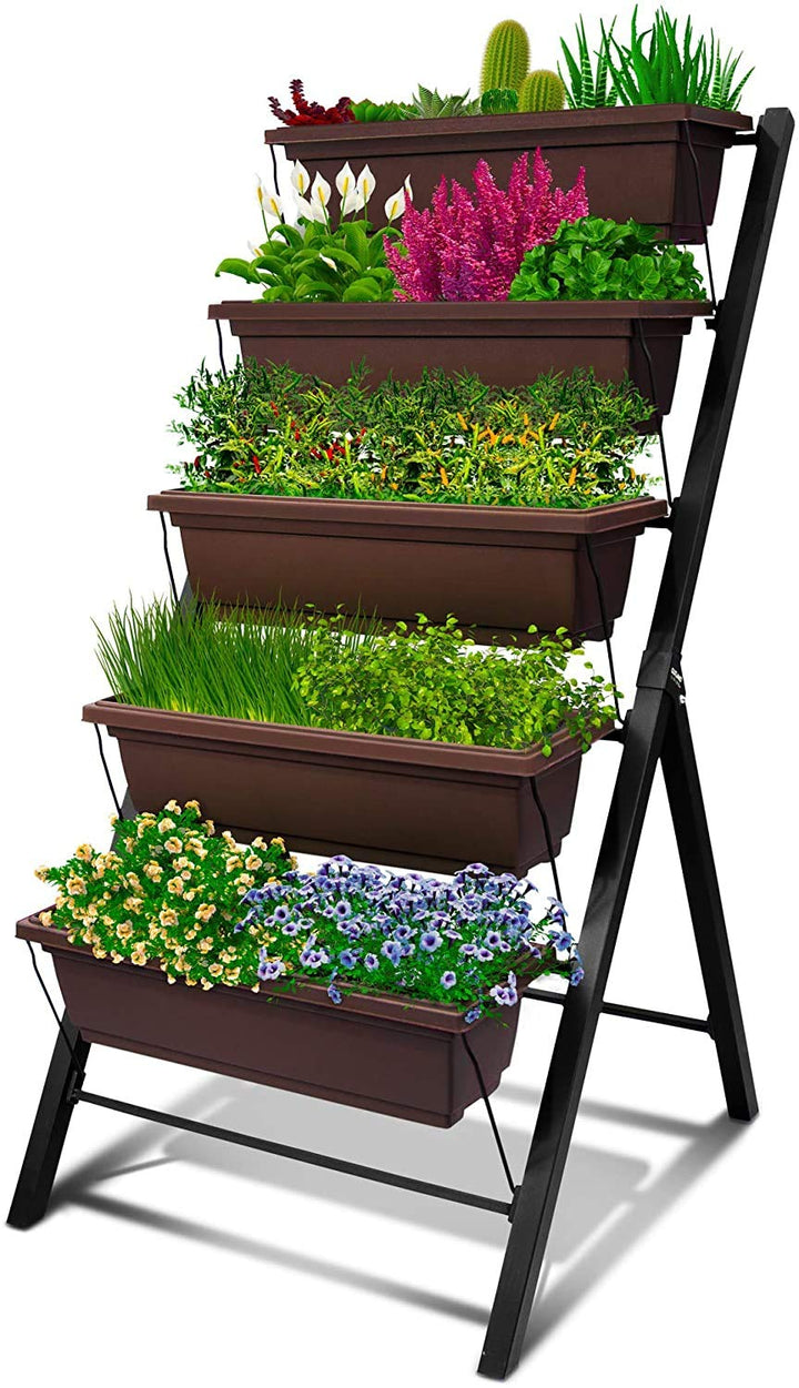4Ft 5-Tier Vertical Raised Garden Bed Planter Box