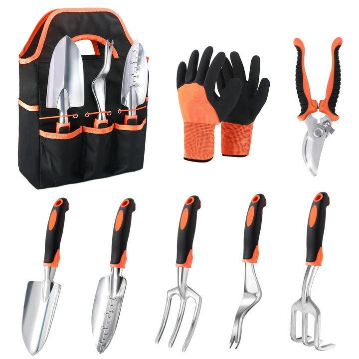 8-Piece Garden Tools Set with Storage Bag