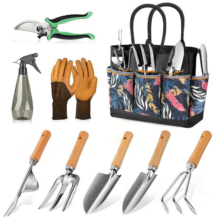 9-Piece Garden Tool Set with Bag