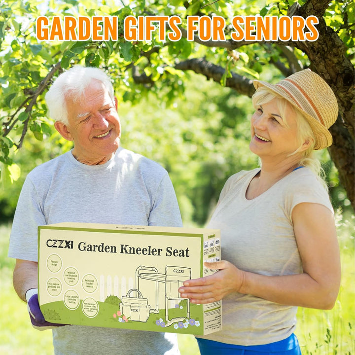 Garden Bench Seat with Kneeling Pad