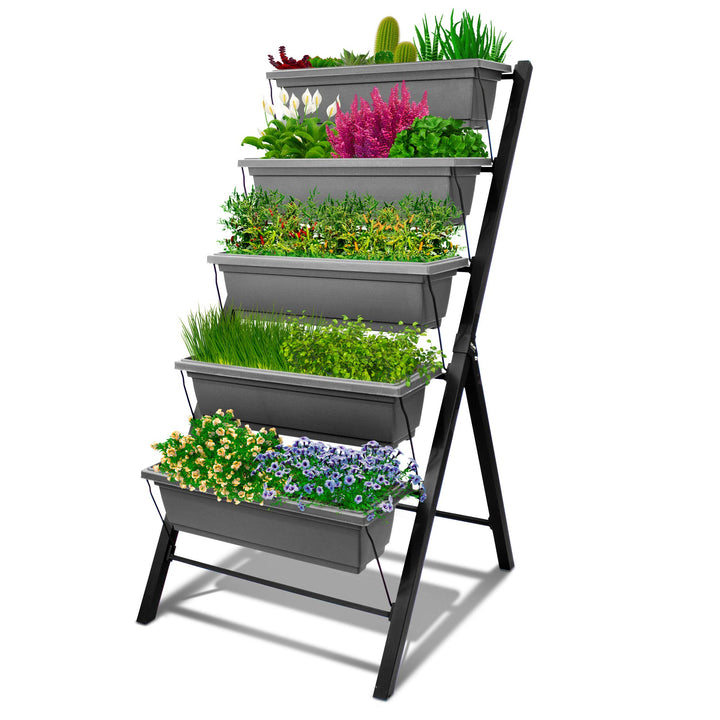 4Ft 5-Tier Vertical Raised Garden Bed Planter Box