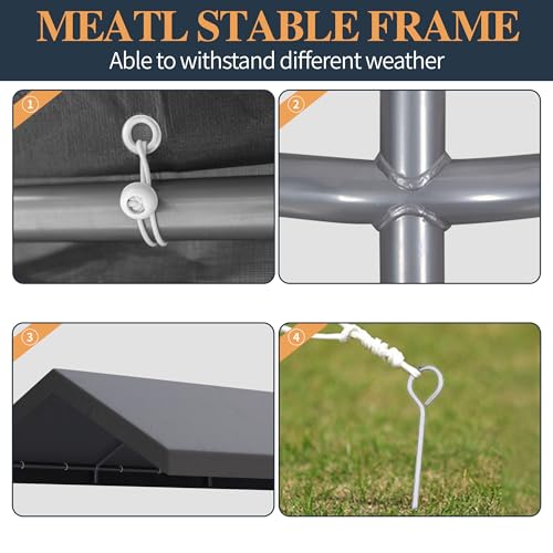 10x20 Ft Shintenchi Heavy-Duty Carport