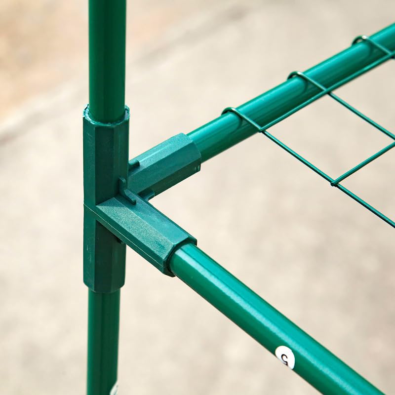 PVC Vinyl Greenhouse with Flower Stand, White