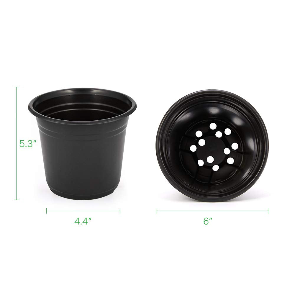 JERIA 100-Pack 0.5 Gal Nursery Pots with Labels