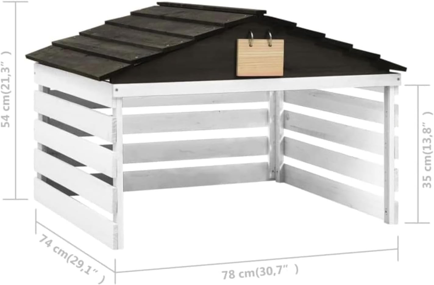 Wooden Robotic Lawn Mower Garage Shelter