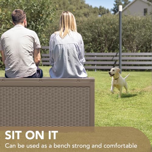 Devoko 100-Gallon Resin Deck Box