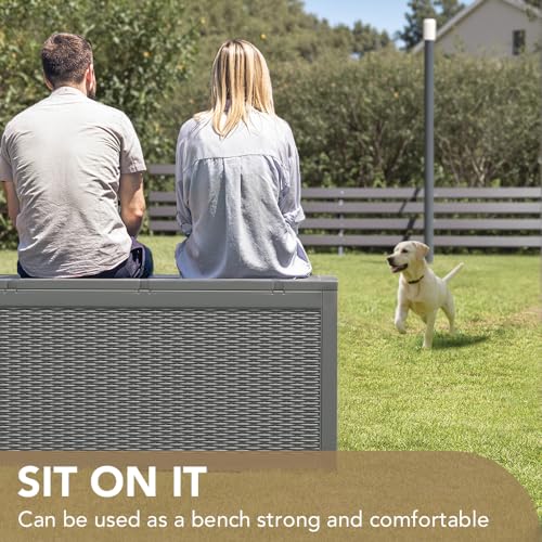 Devoko 100-Gallon Resin Deck Box