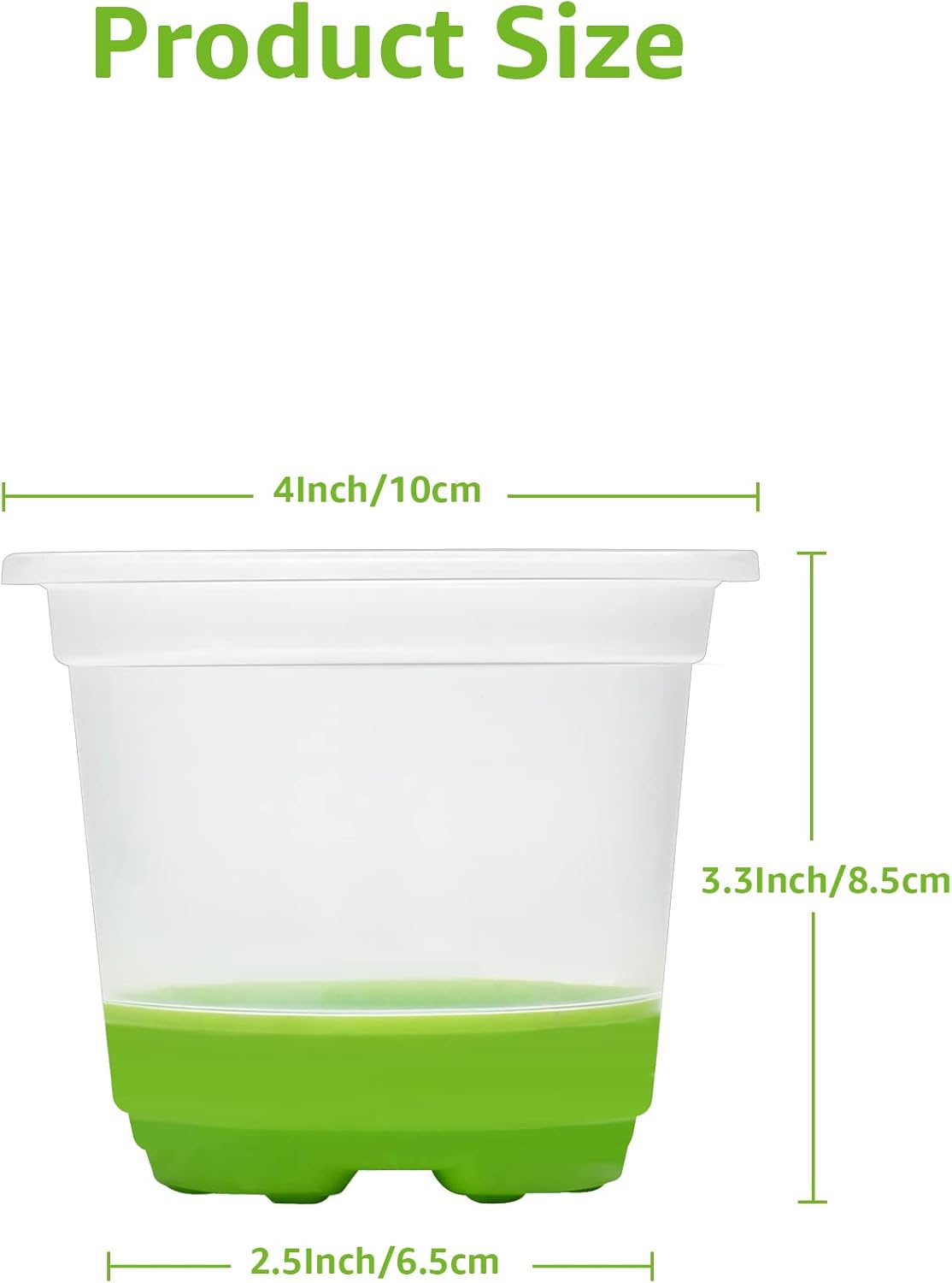 MIXC 30-Pack 4" Clear Pots