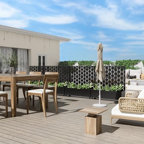 Casaphoria Metal Raised Garden Bed with Trellis