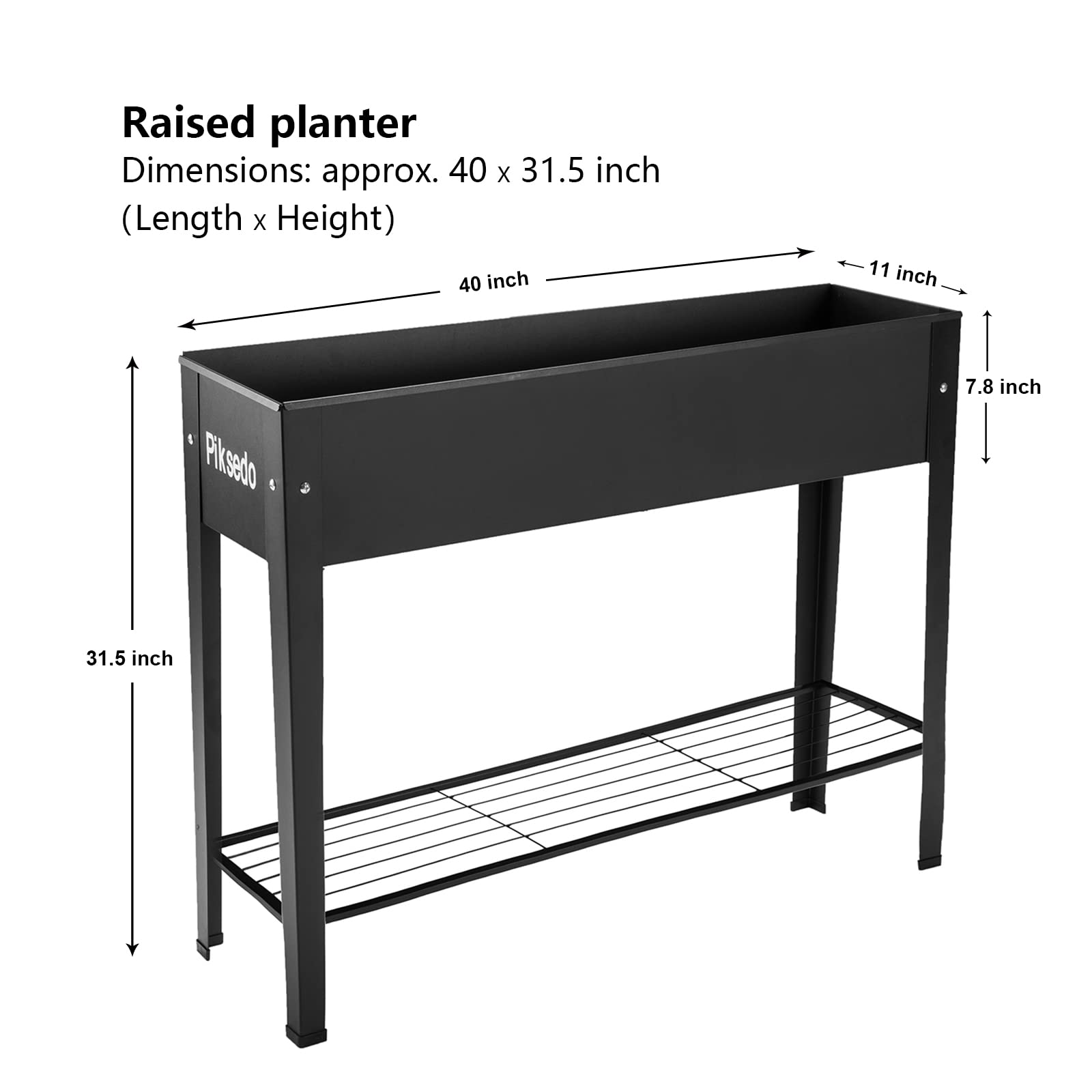 Piksedo Raised Metal Garden Bed