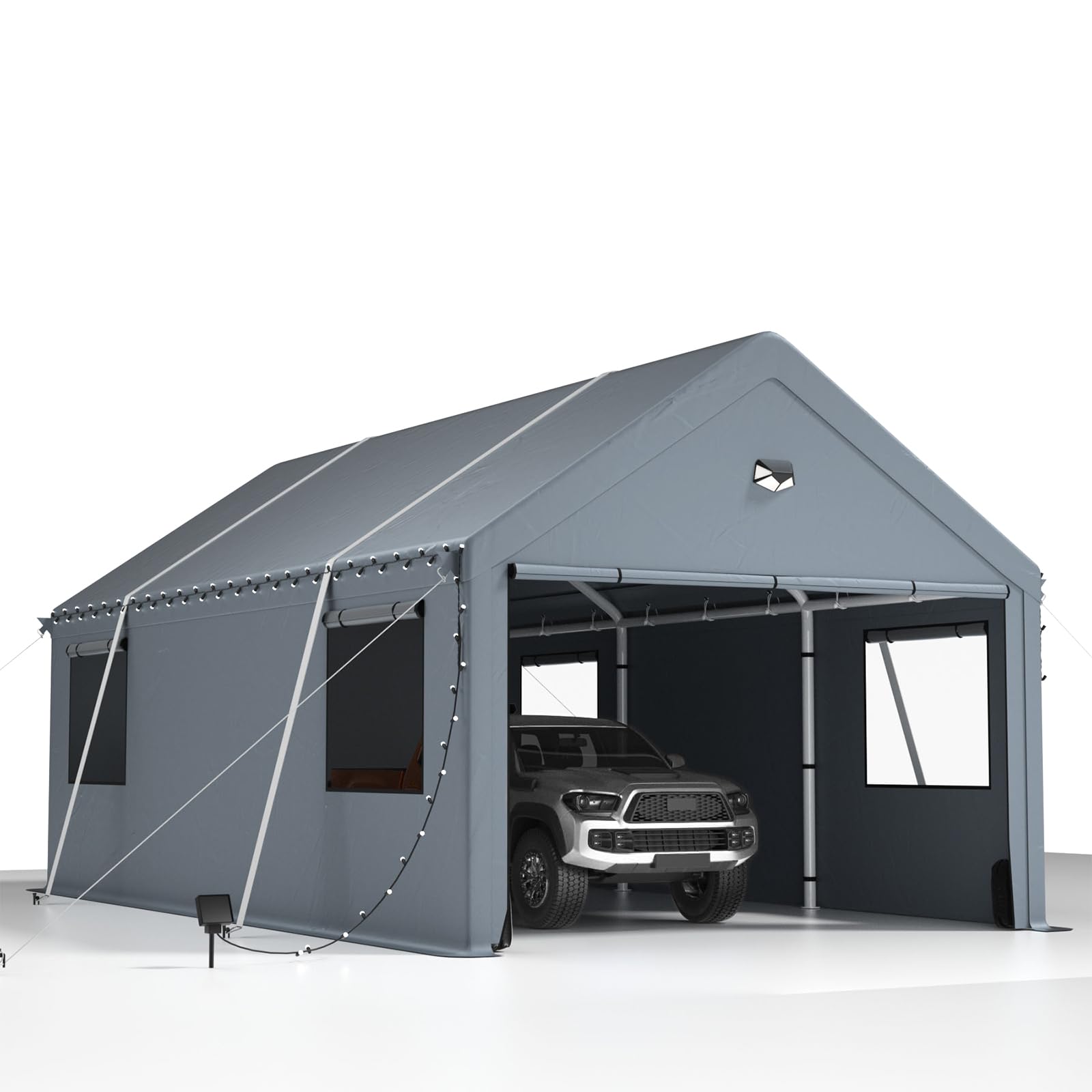 20x20 Ft 2-Car Heavy-Duty Carport