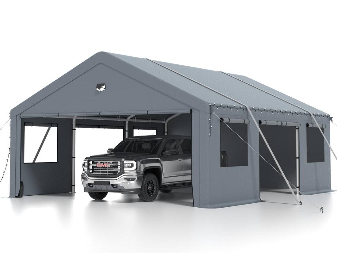 20x20 Ft 2-Car Heavy-Duty Carport