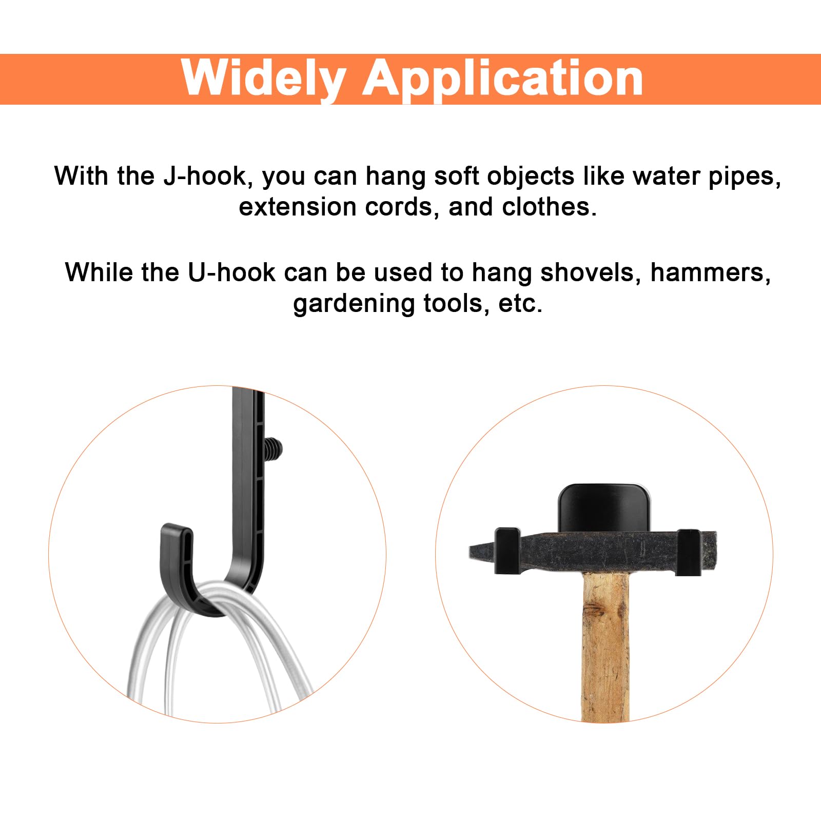 6-Pack Shed Hooks for Storage & Organization