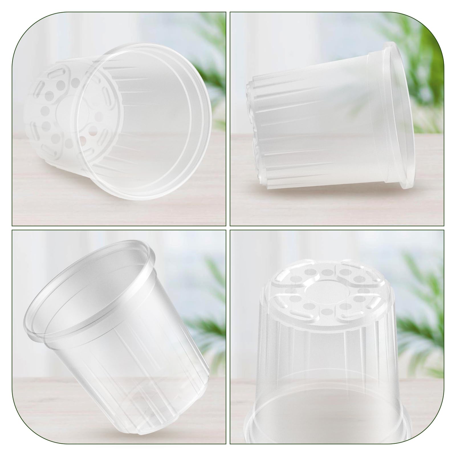 "30-Pack Clear Nursery Pots with Drainage"