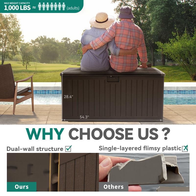 YITAHOME 260-Gallon Double-Wall Deck Box