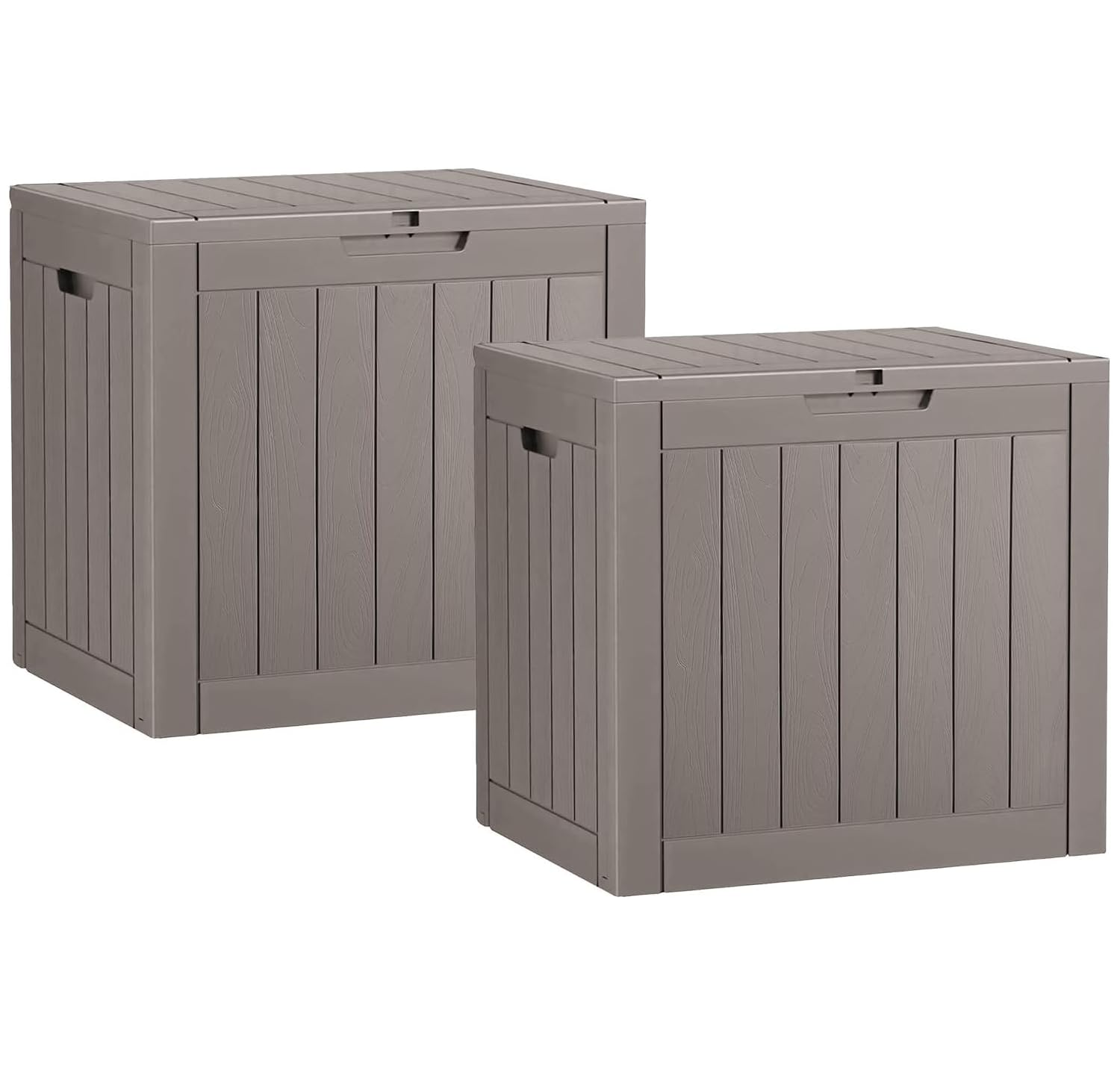 32-Gallon Resin Deck Box 2-Pack, Black