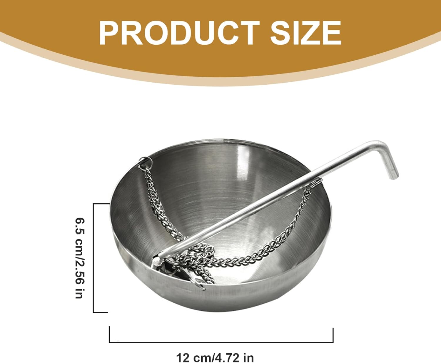 Stainless Steel Sauna Oil Bowl 12cm