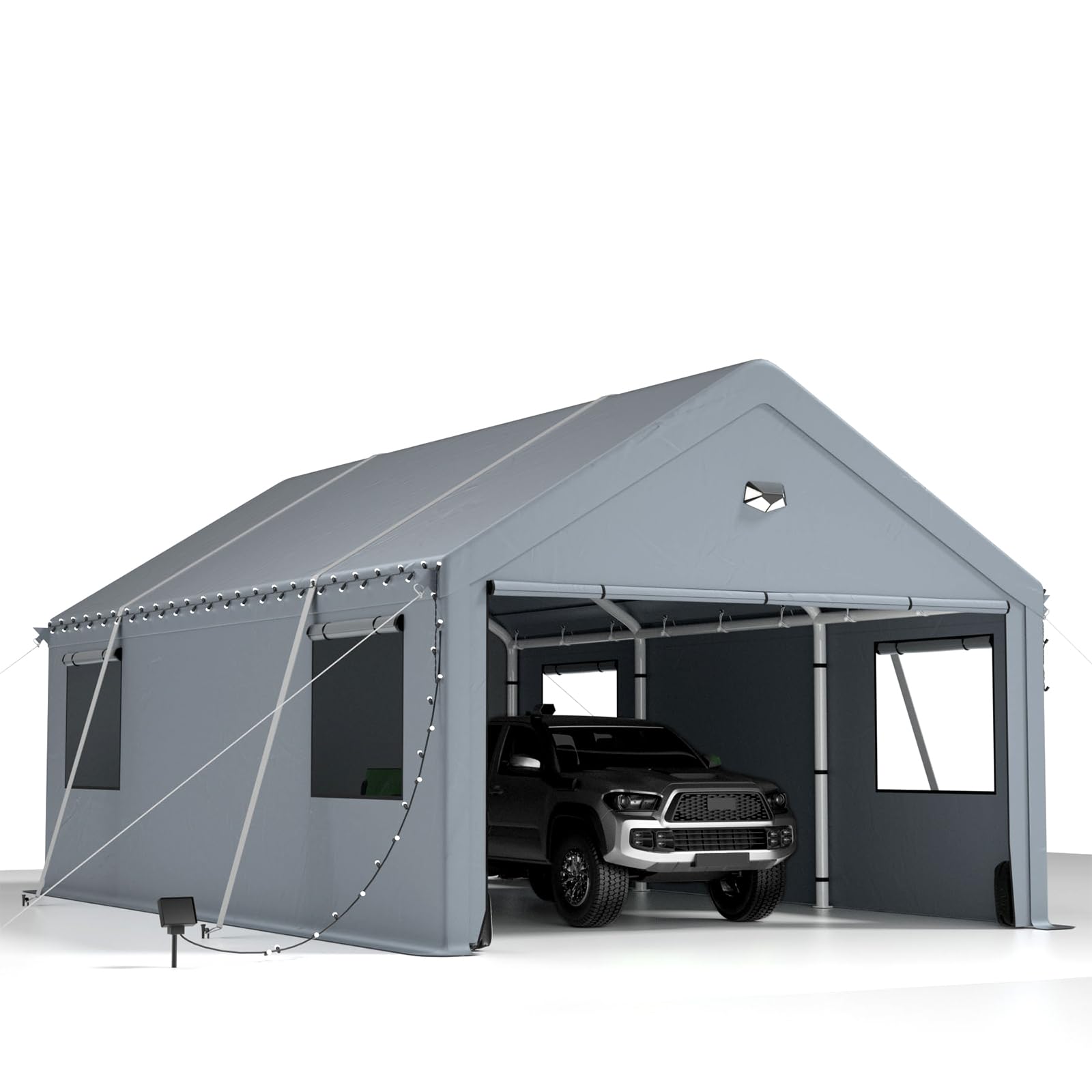 20x20 Ft 2-Car Heavy-Duty Carport