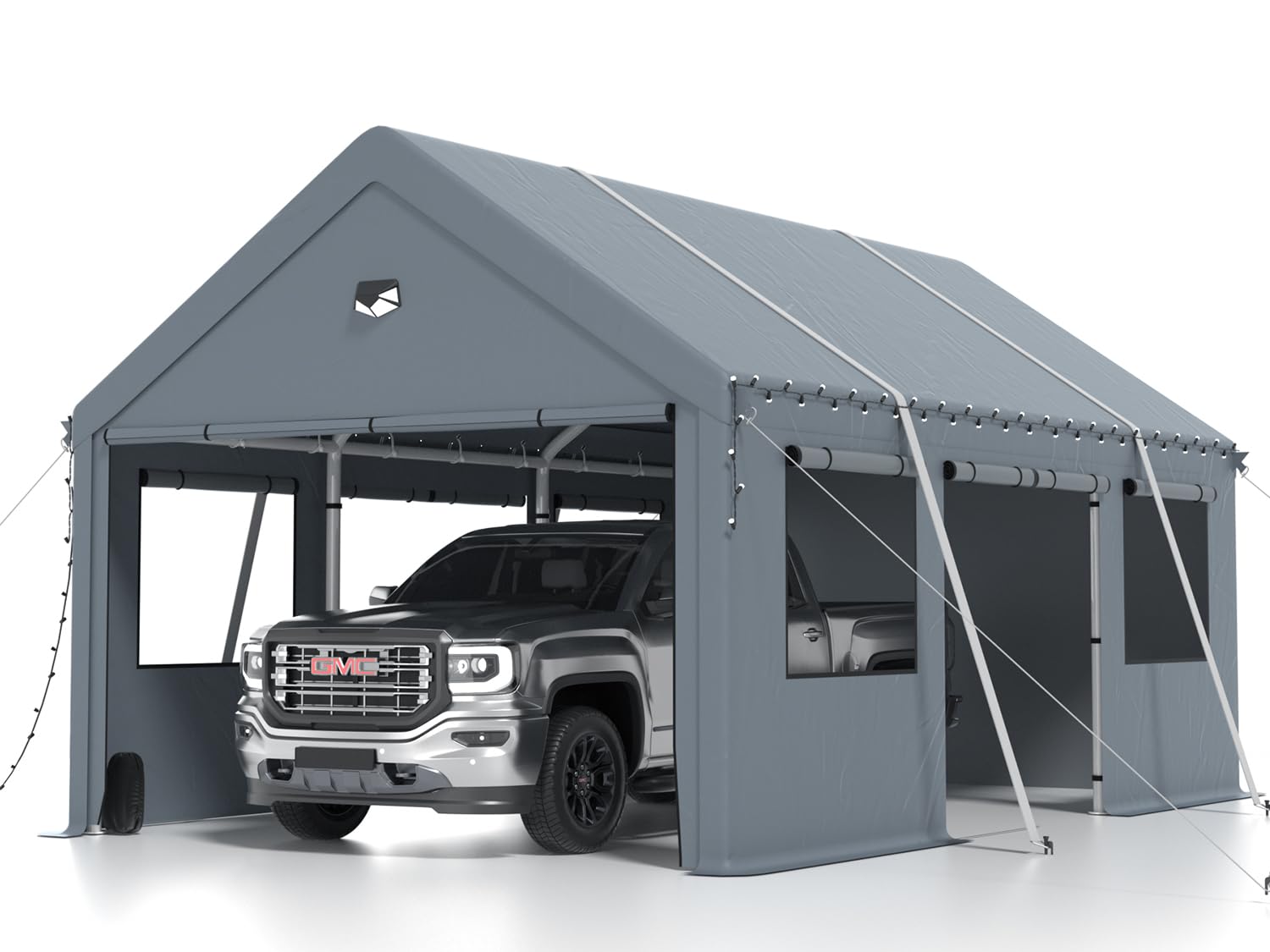 20x20 Ft 2-Car Heavy-Duty Carport
