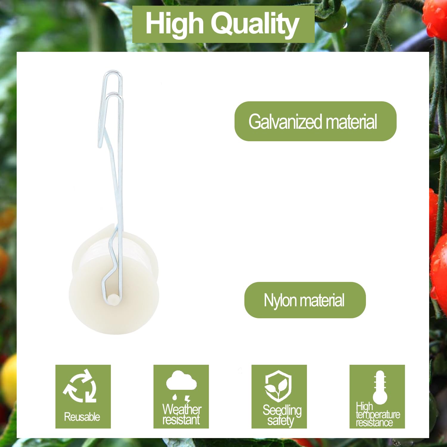 “40 Pack Tomato Roller Hooks Trellis Kit”