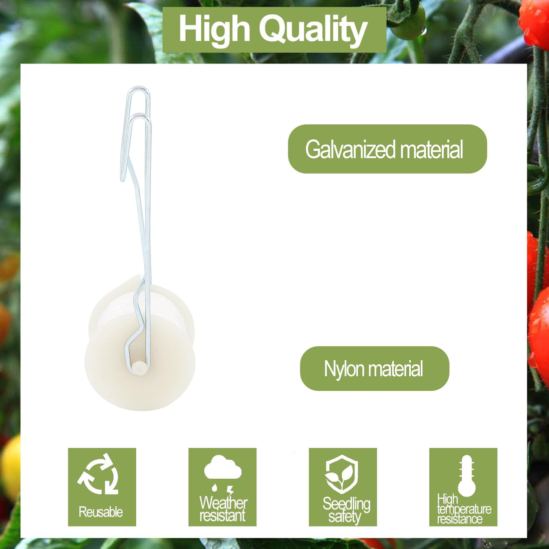 “40 Pack Tomato Roller Hooks Trellis Kit”
