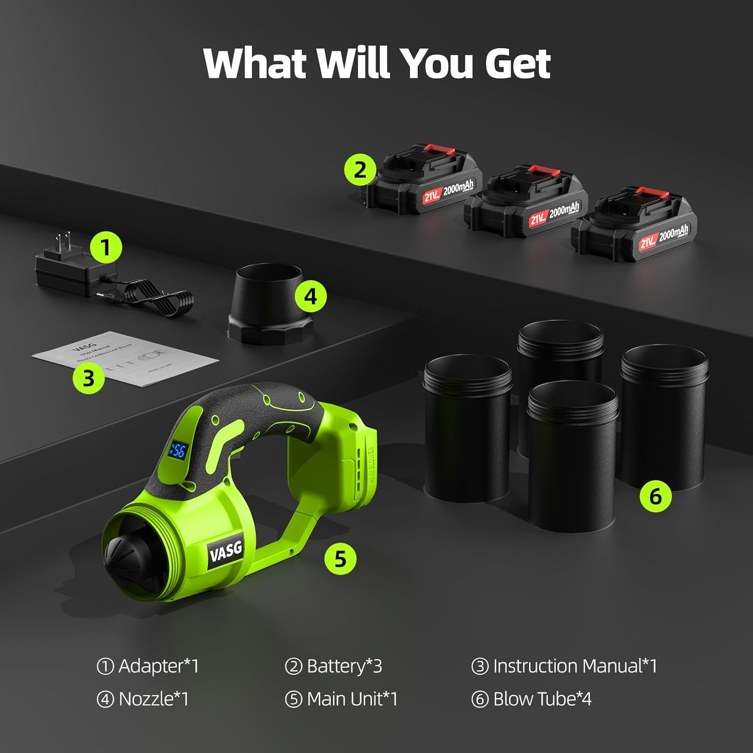 VASG Leaf Blower Cordless, 21V