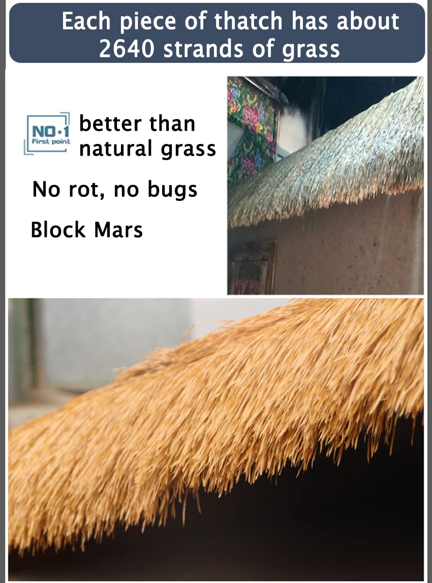 Duck Blind Grass Tiki Thatch Roof, 4pcs