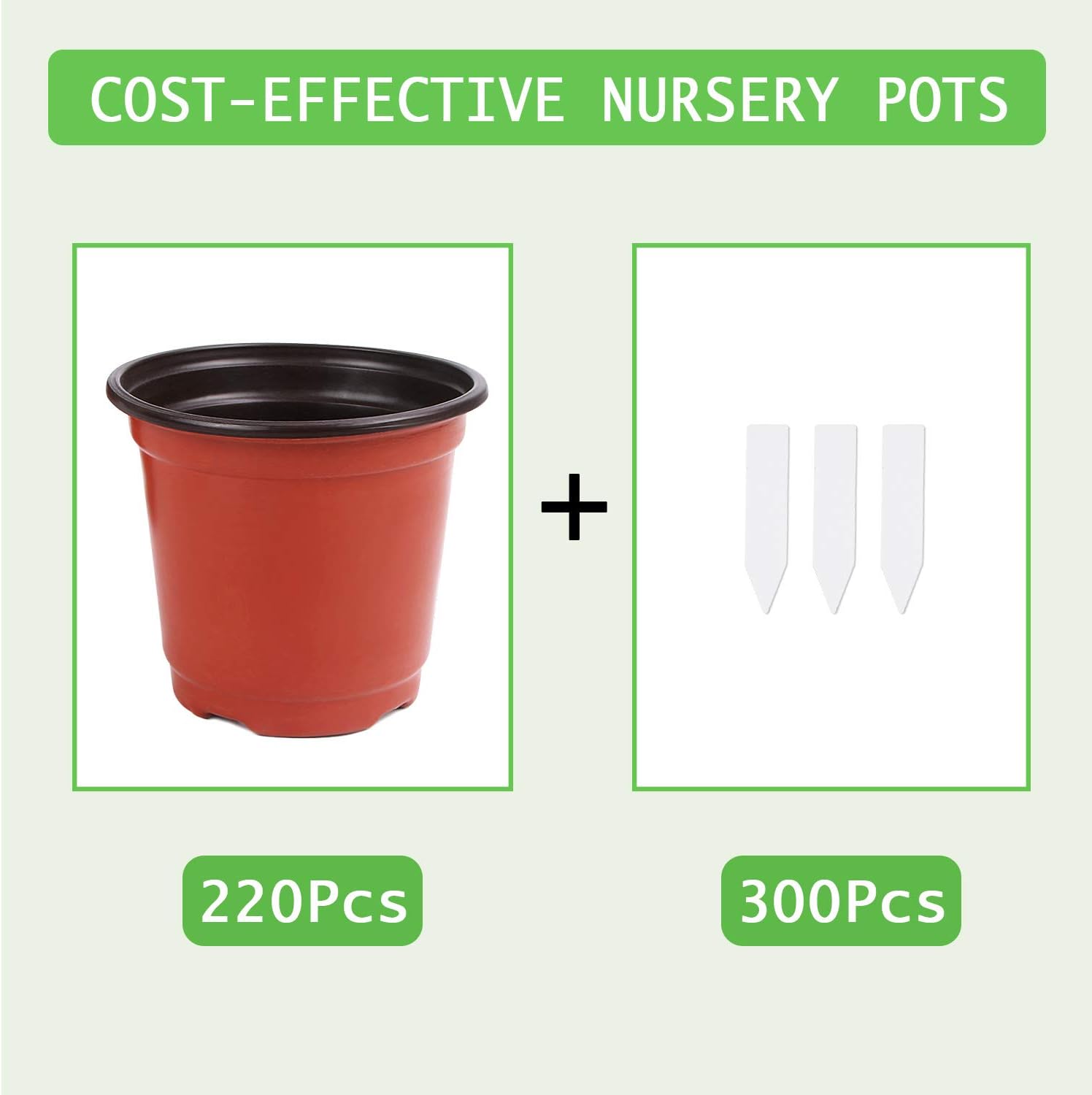"Augshy 220 4” Plant Pots with Labels"