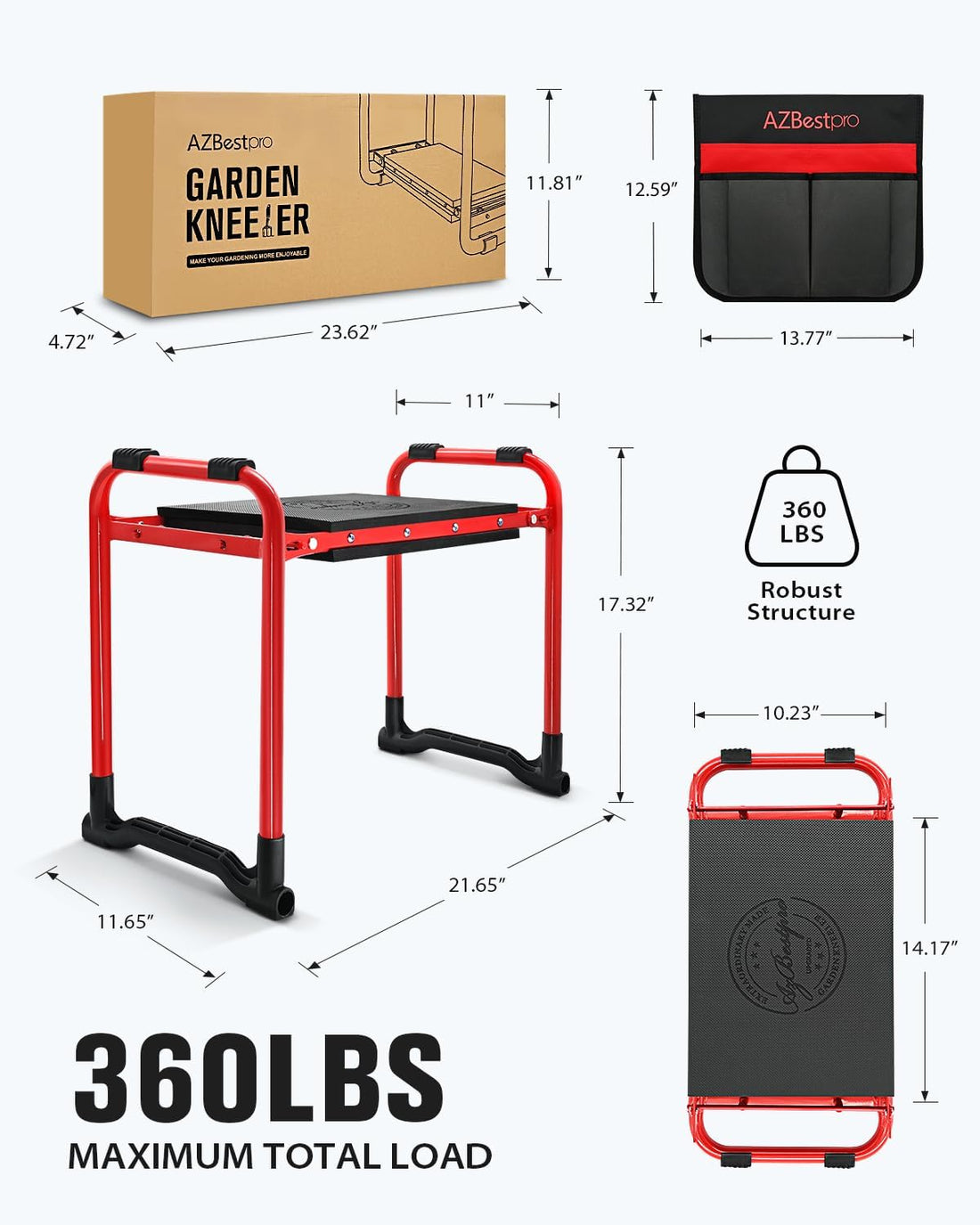 Foldable Garden Kneeler Seat