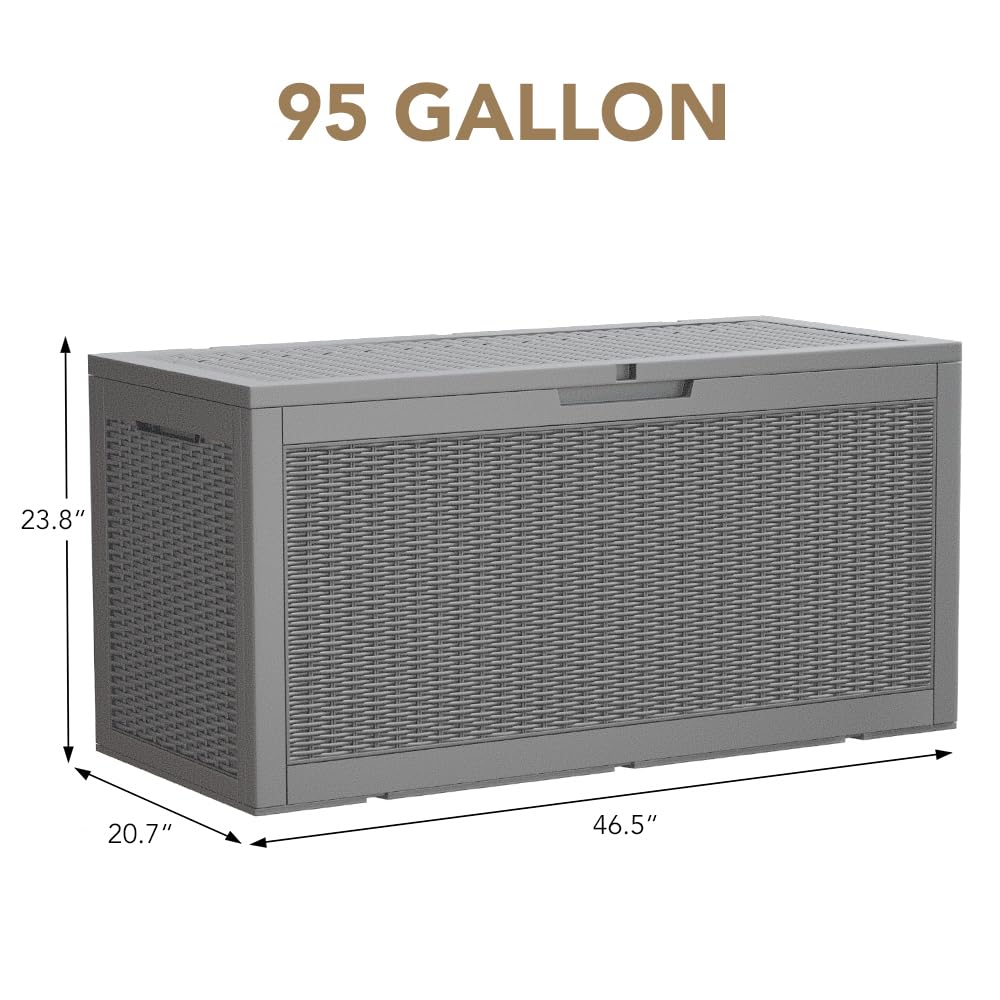 Devoko 100-Gallon Resin Deck Box