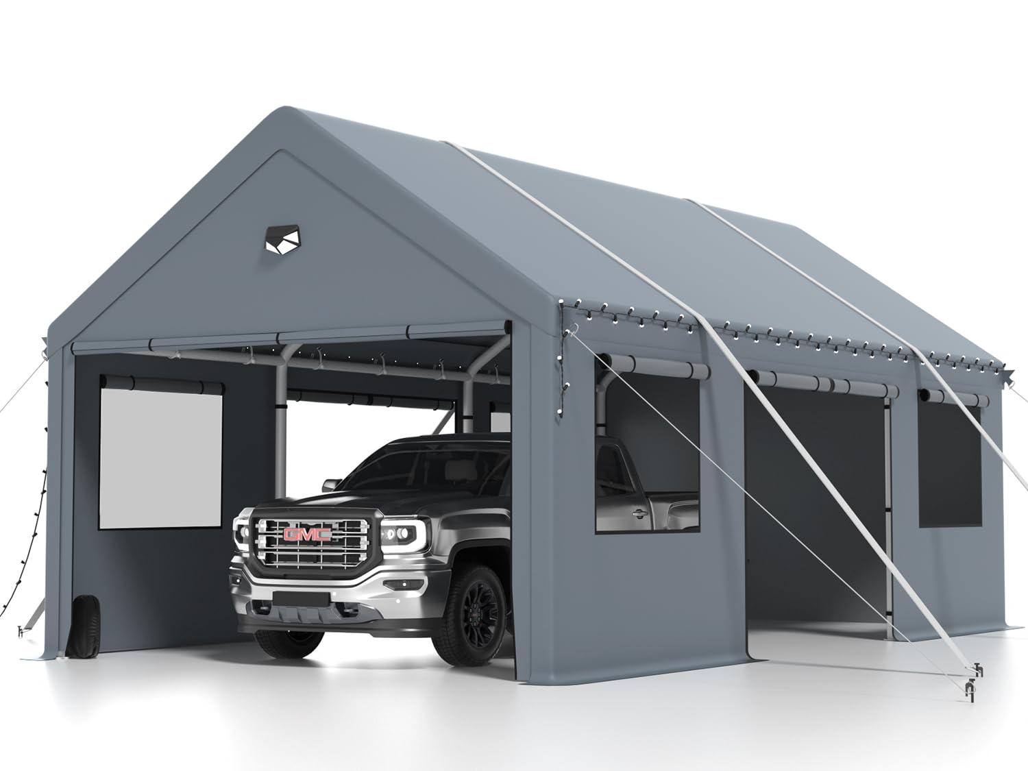 20x20 Ft 2-Car Heavy-Duty Carport