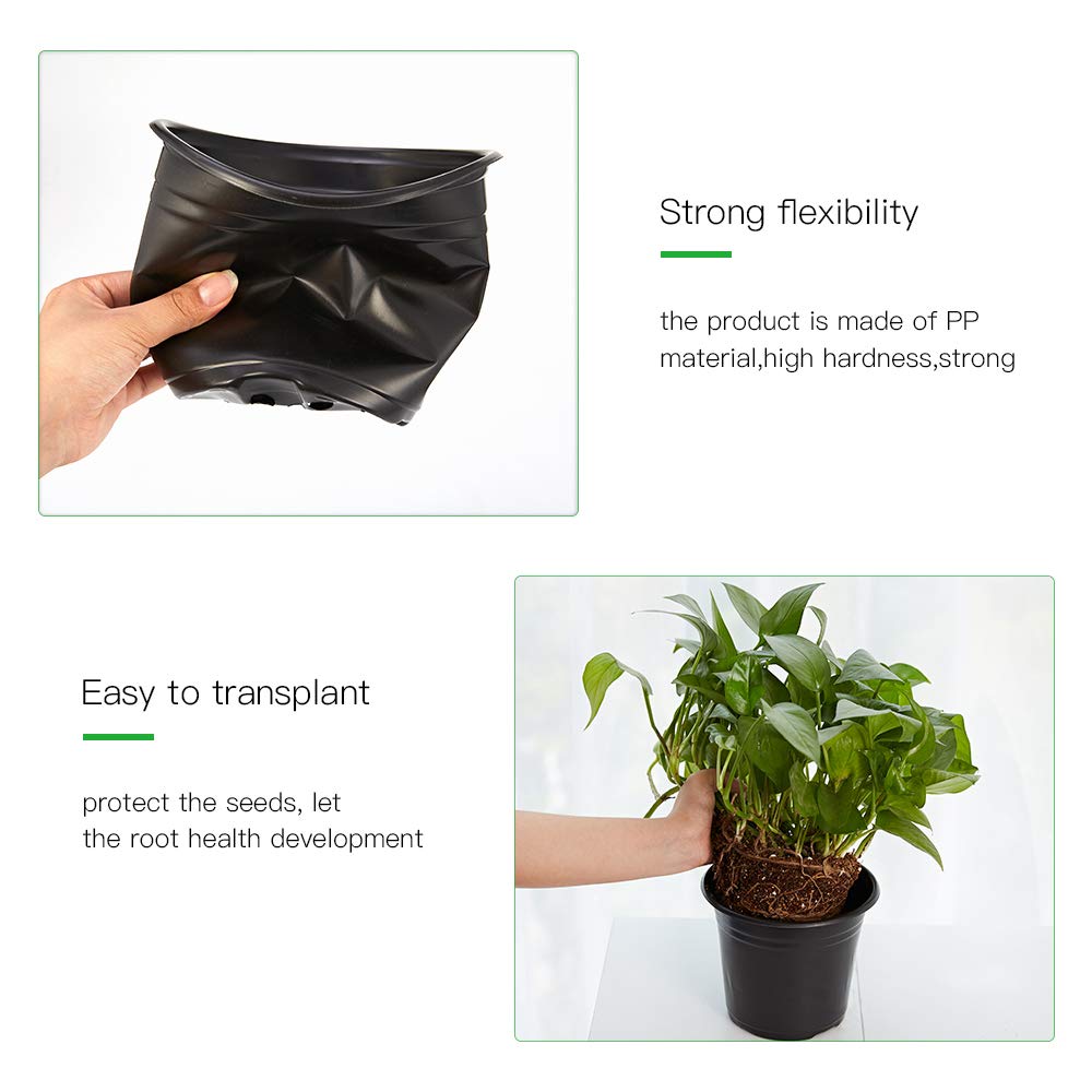 JERIA 100-Pack 0.5 Gal Nursery Pots with Labels