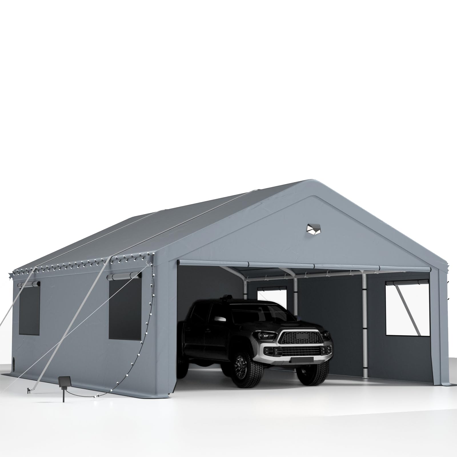 20x20 Ft 2-Car Heavy-Duty Carport