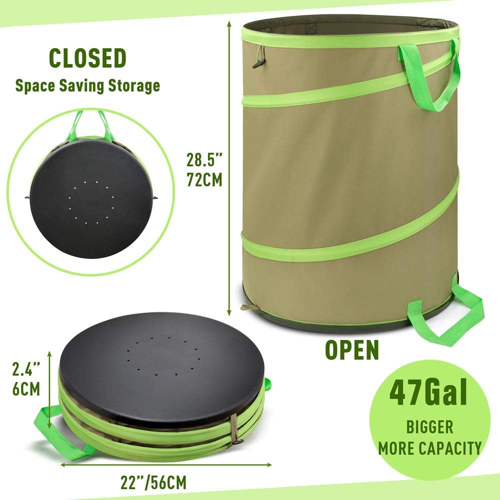Colwelt 47-Gal Collapsible Garden Bag