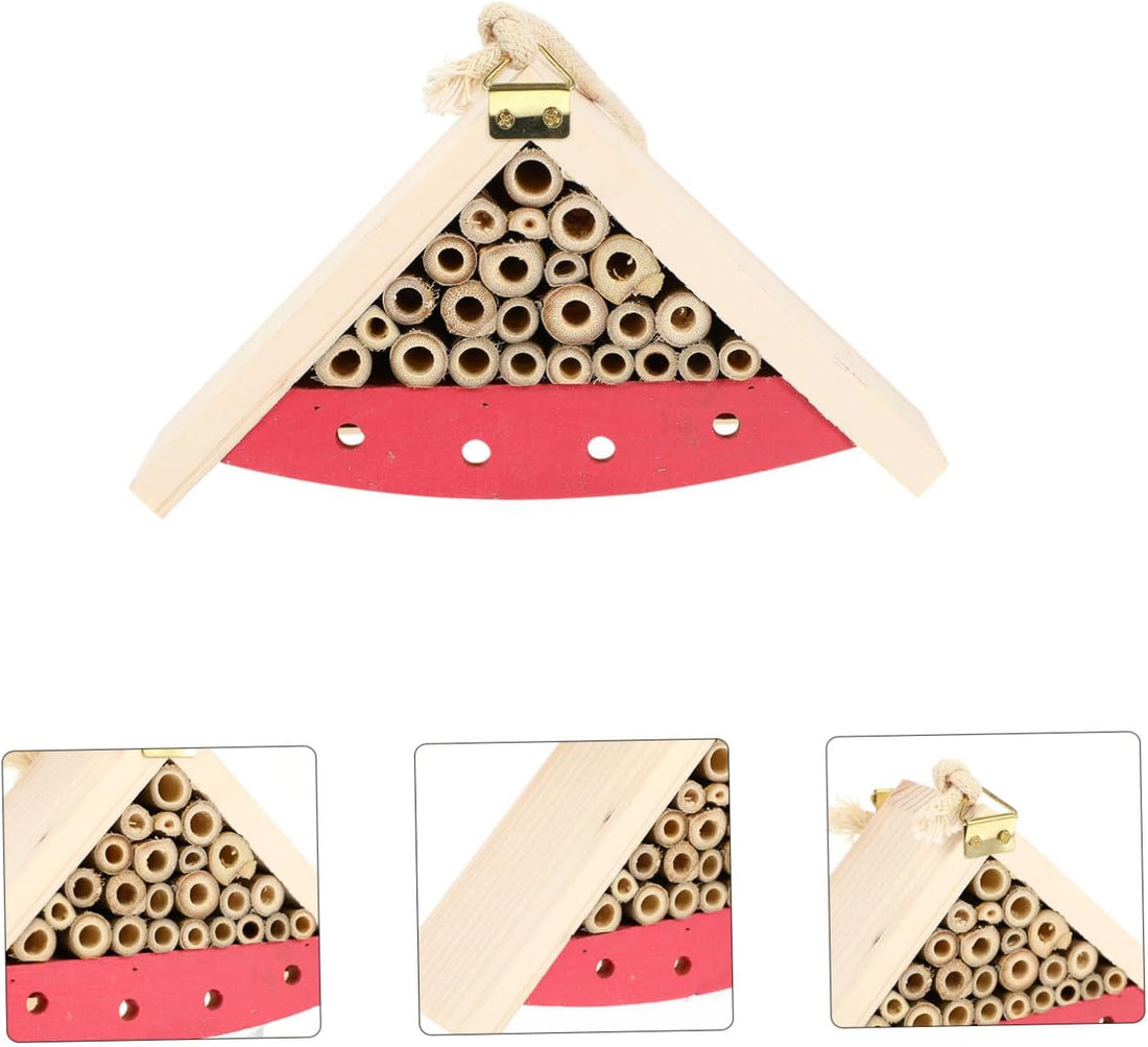 LIFKOME Wooden Hanging Bee House Shelter
