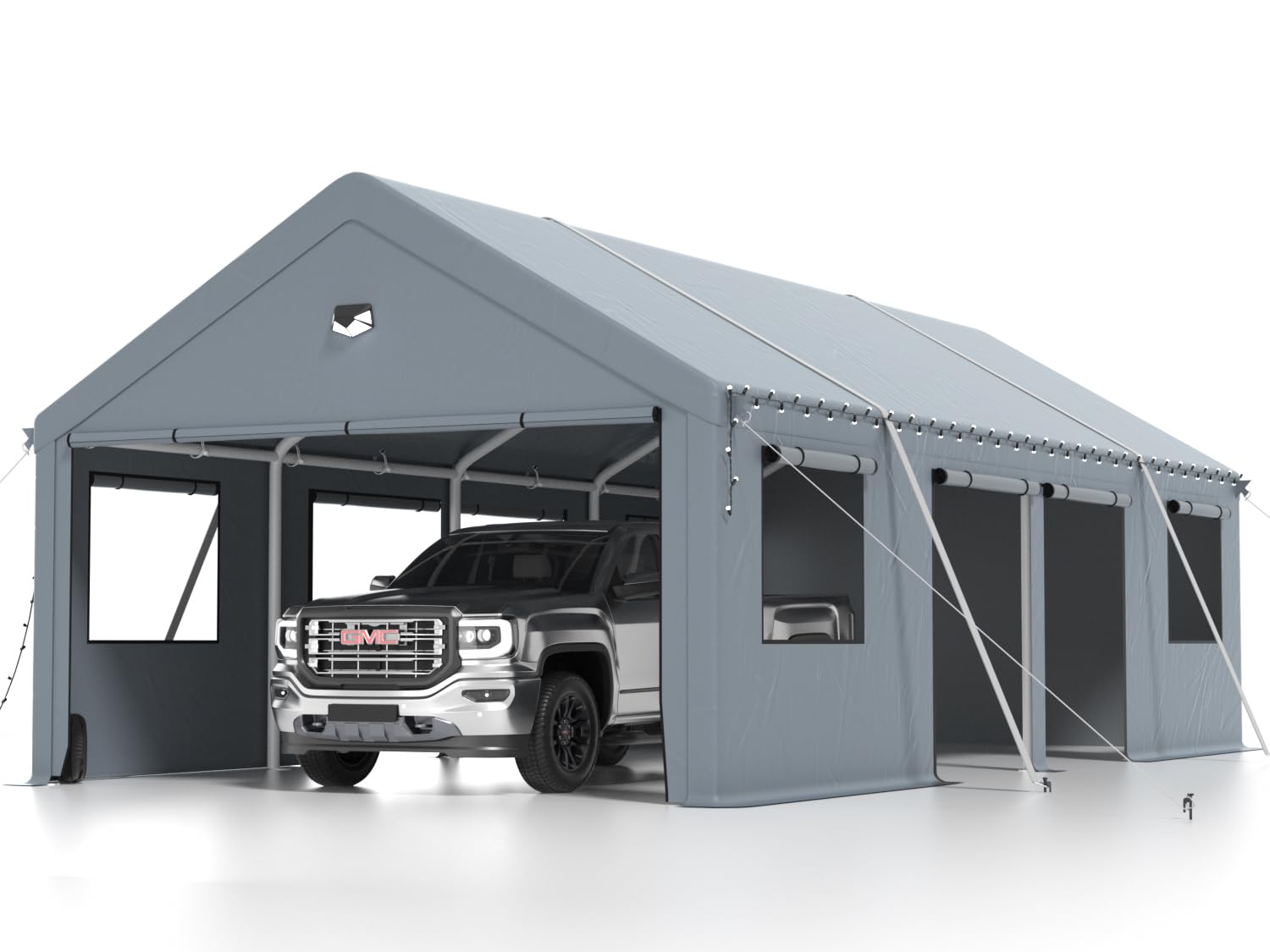 20x20 Ft 2-Car Heavy-Duty Carport