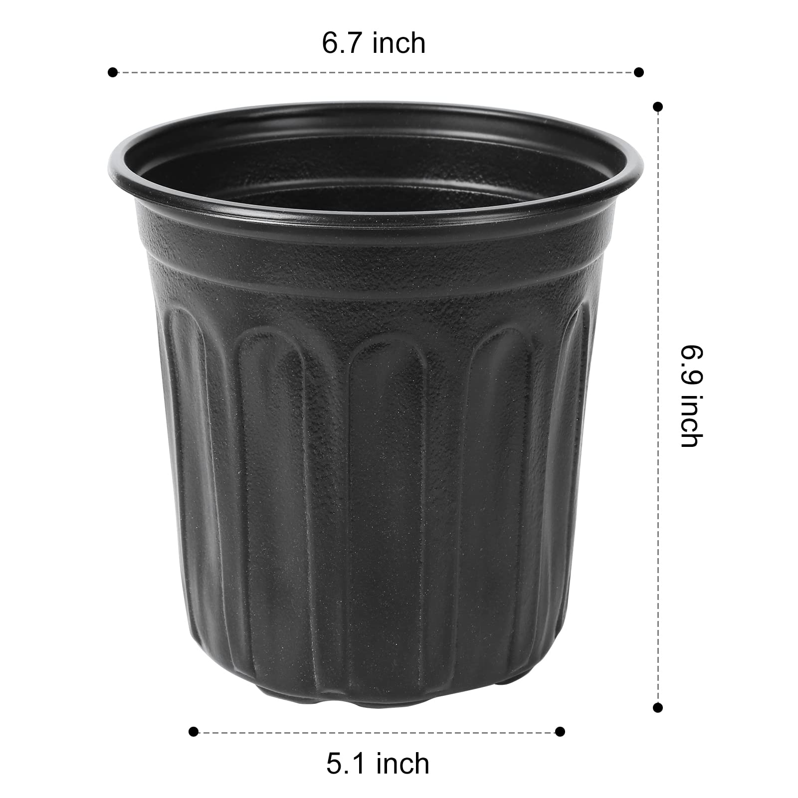 JERIA 100-Pack 0.5 Gal Nursery Pots with Labels