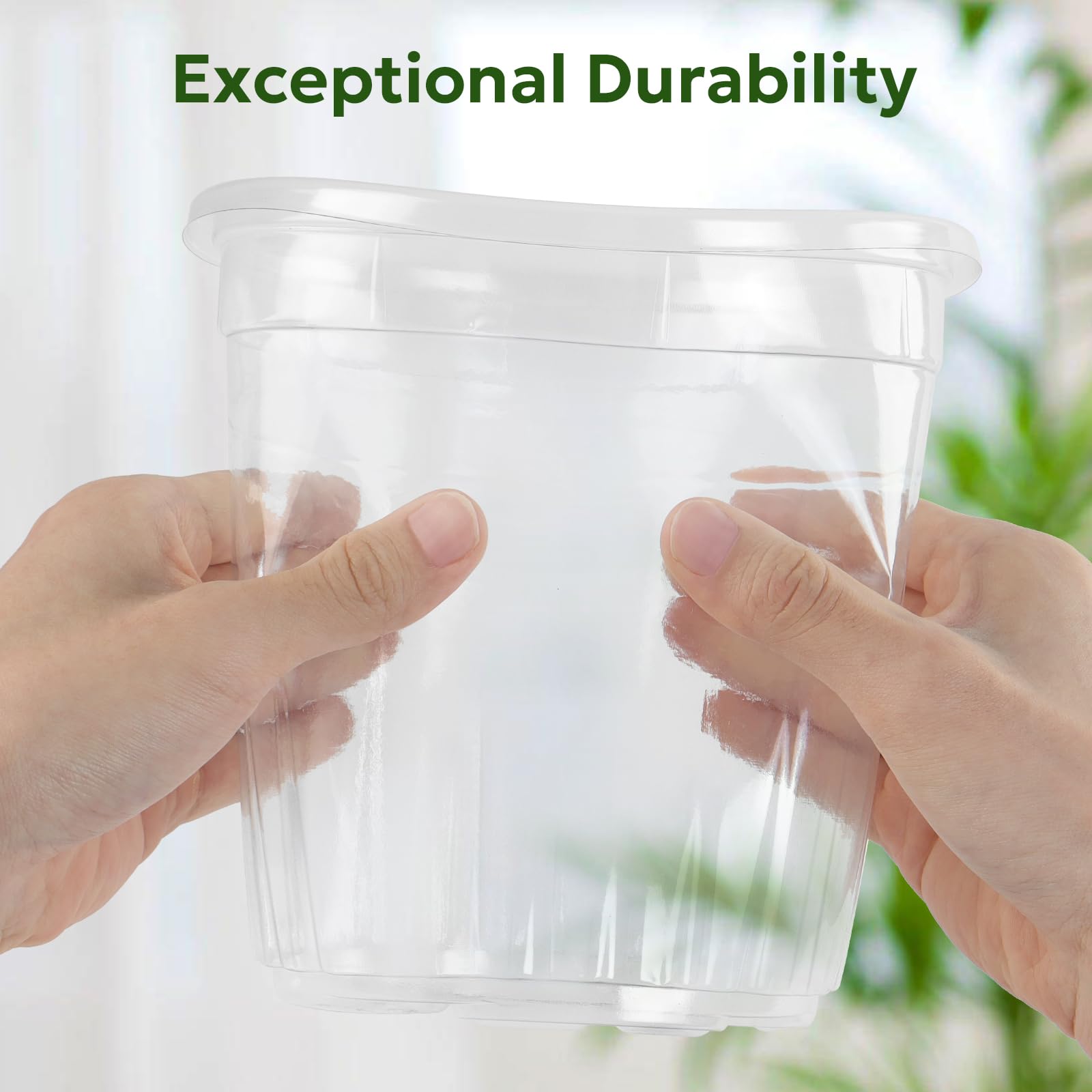 "30-Pack Clear Nursery Pots with Drainage"
