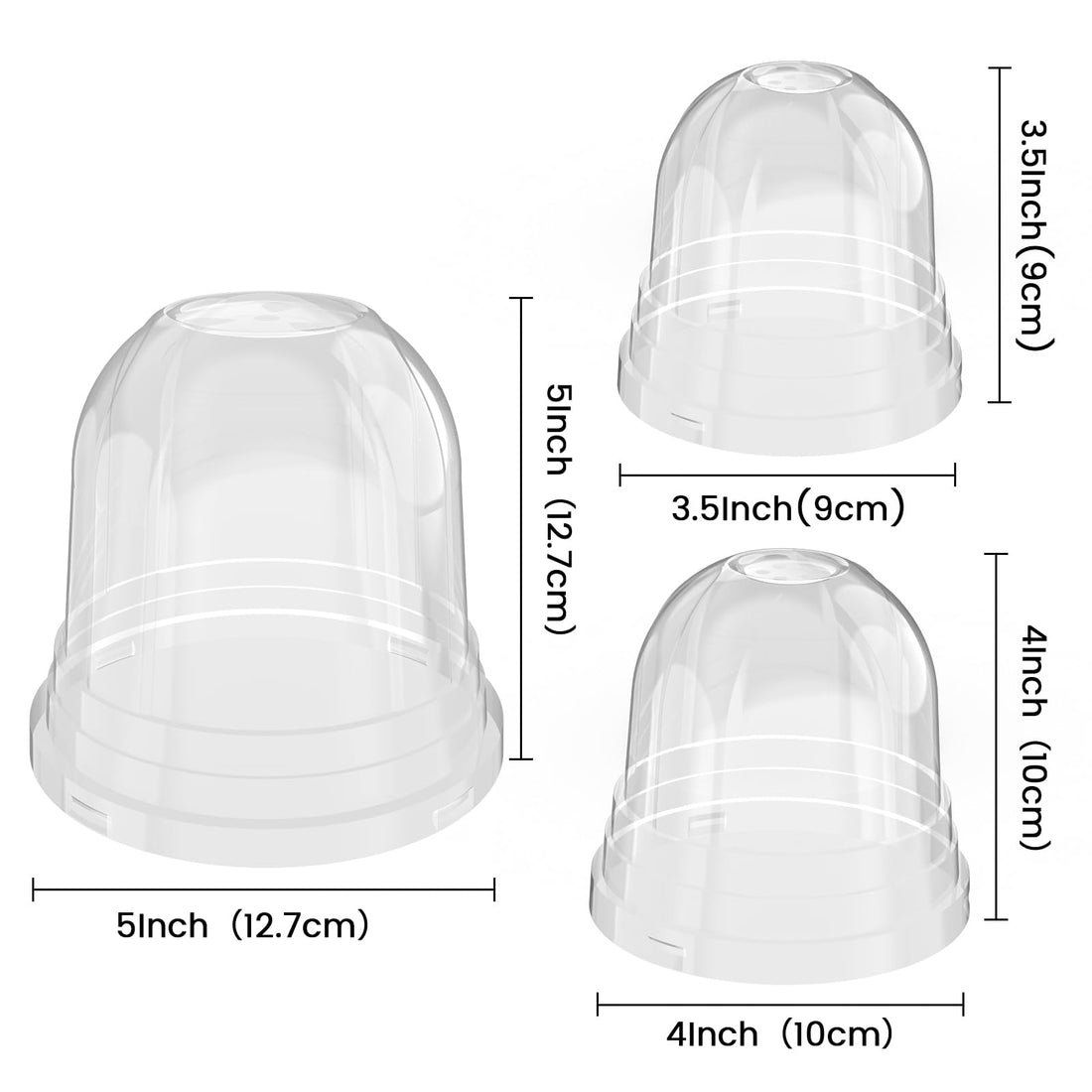 "30-Pack Clear Nursery Pots with Drainage"