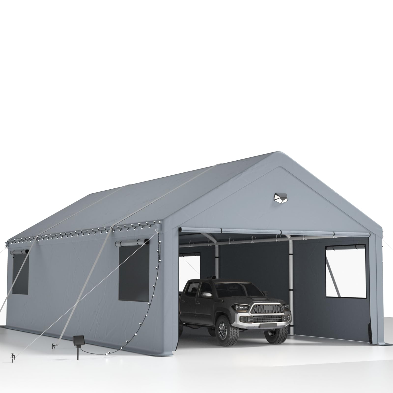 20x20 Ft 2-Car Heavy-Duty Carport