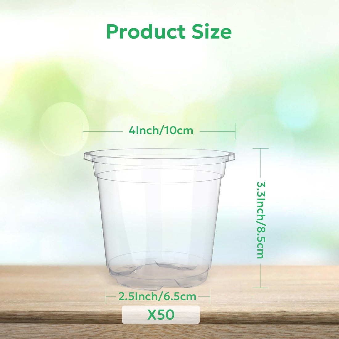"30-Pack Clear Nursery Pots with Drainage"