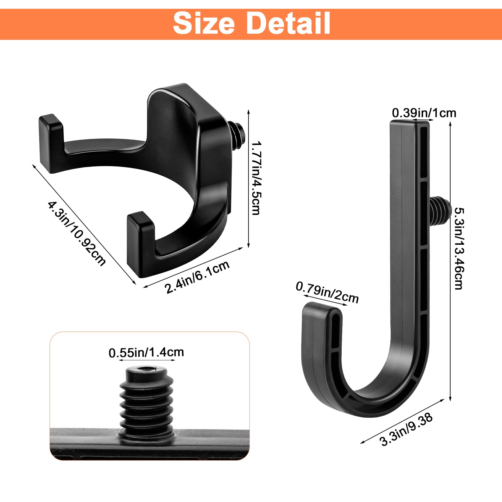 6-Pack Shed Hooks for Storage & Organization