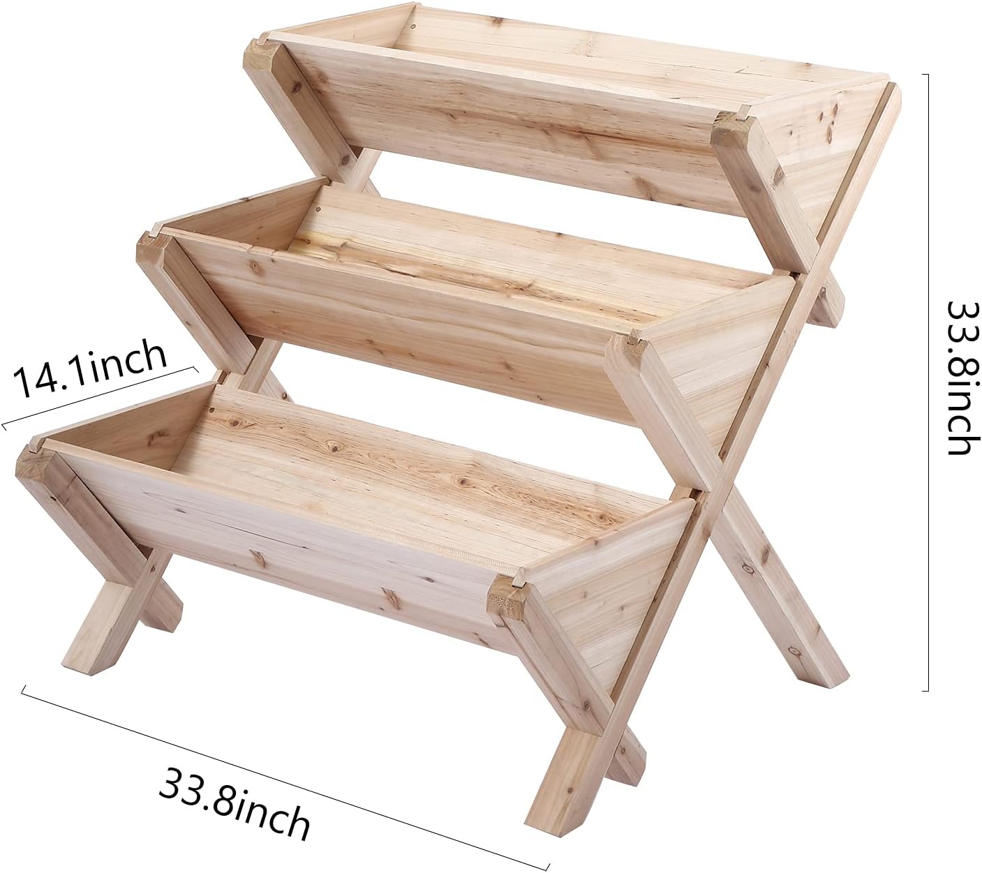 3-Tier Wooden Vertical Raised Garden Bed