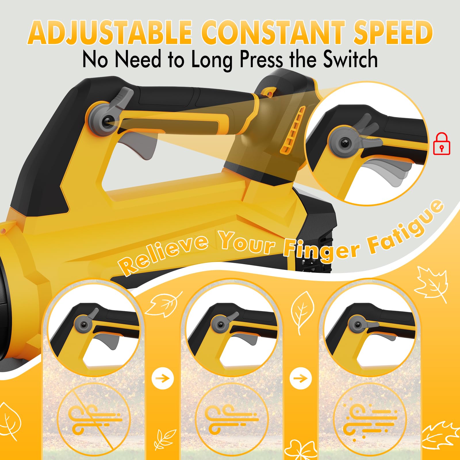 21V Cordless Leaf Blower, 630CFM/160MPH