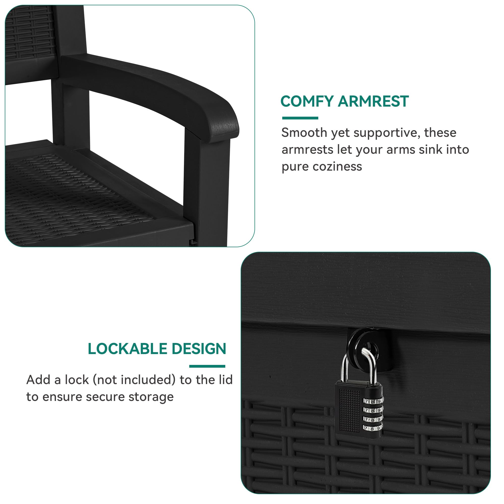 YITAHOME 260-Gallon Double-Wall Deck Box