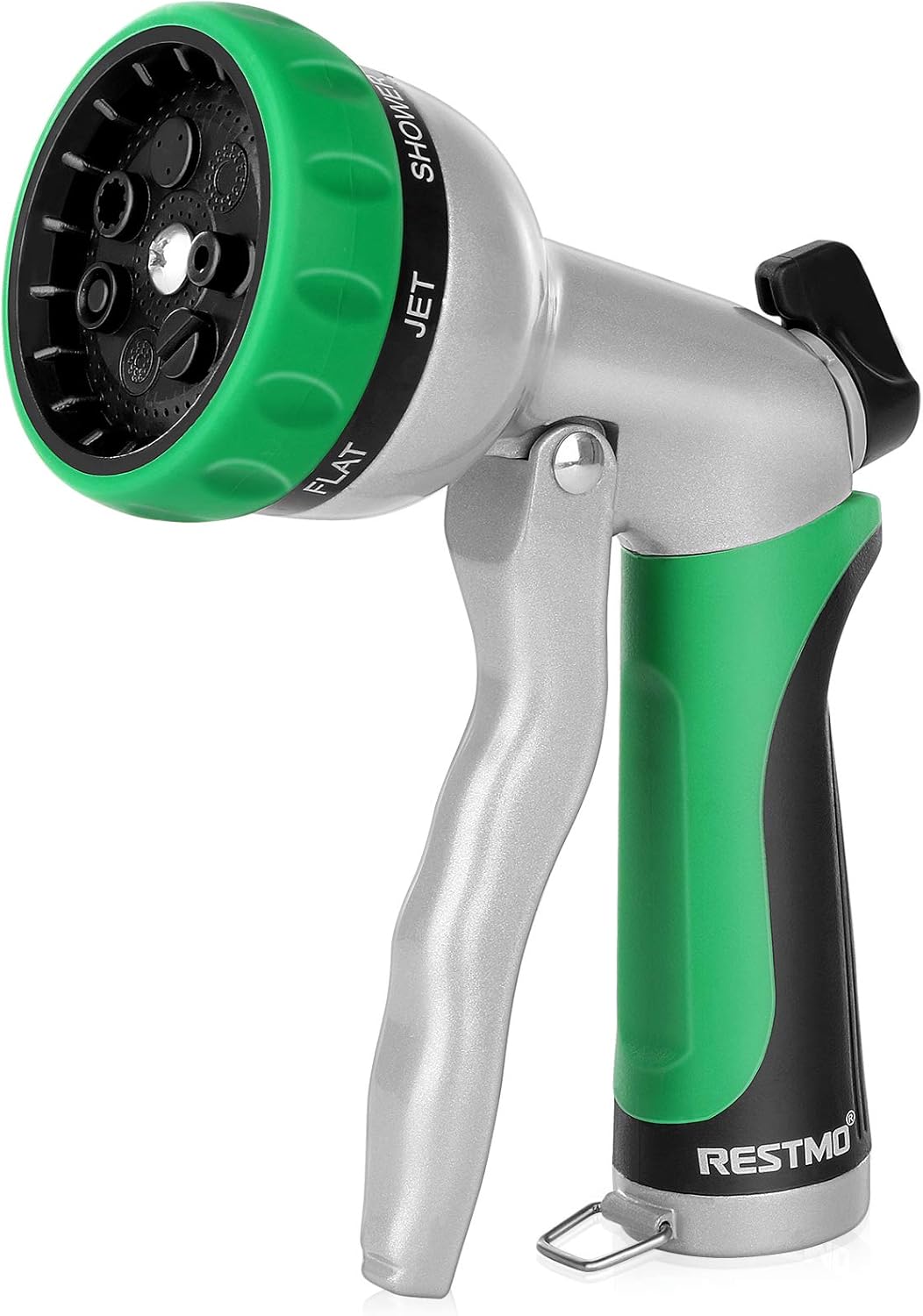 **RESTMO Heavy Duty Garden Hose Nozzle, 7 Spray Patterns**