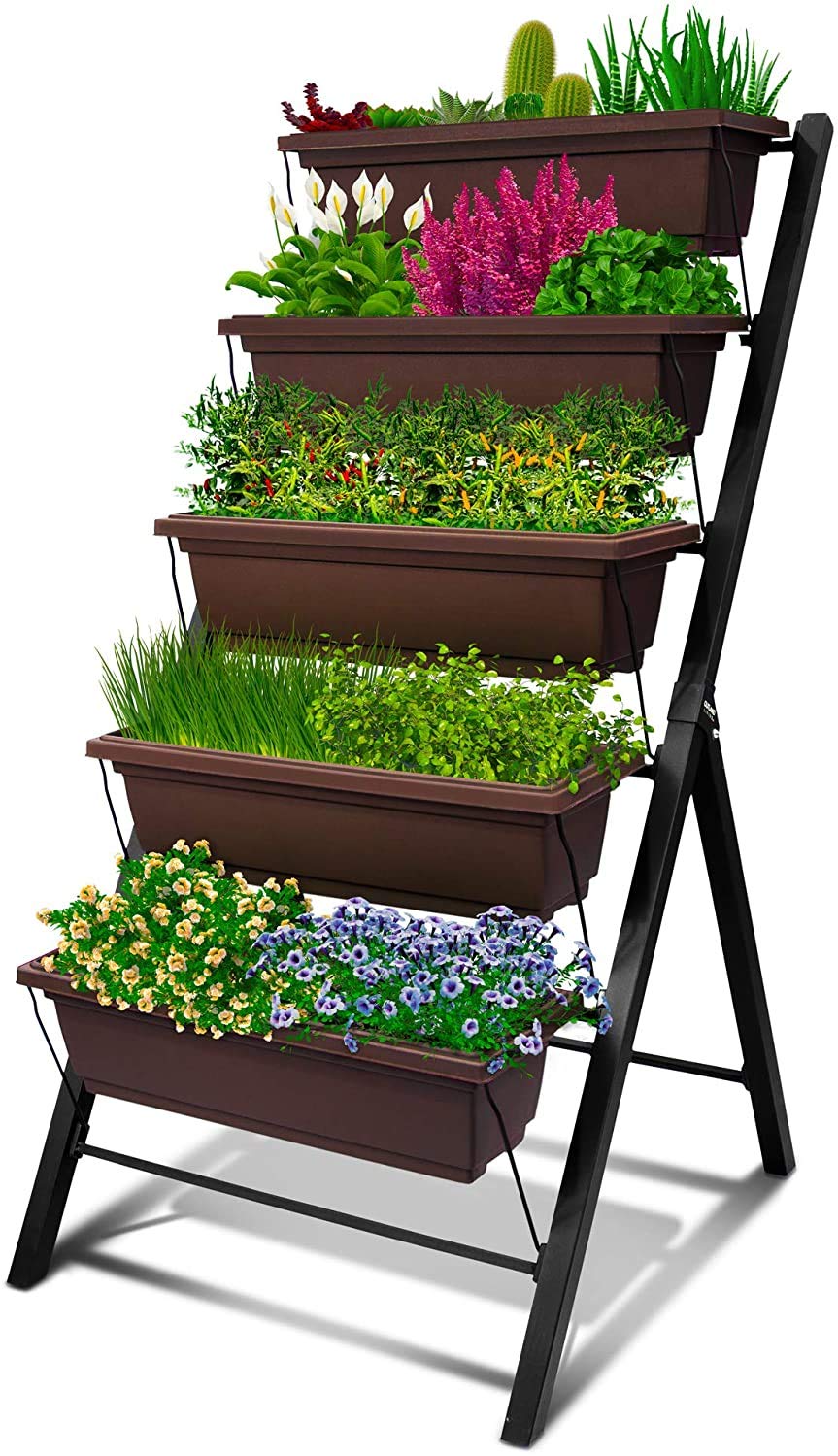 4Ft 5-Tier Vertical Raised Garden Bed Planter Box