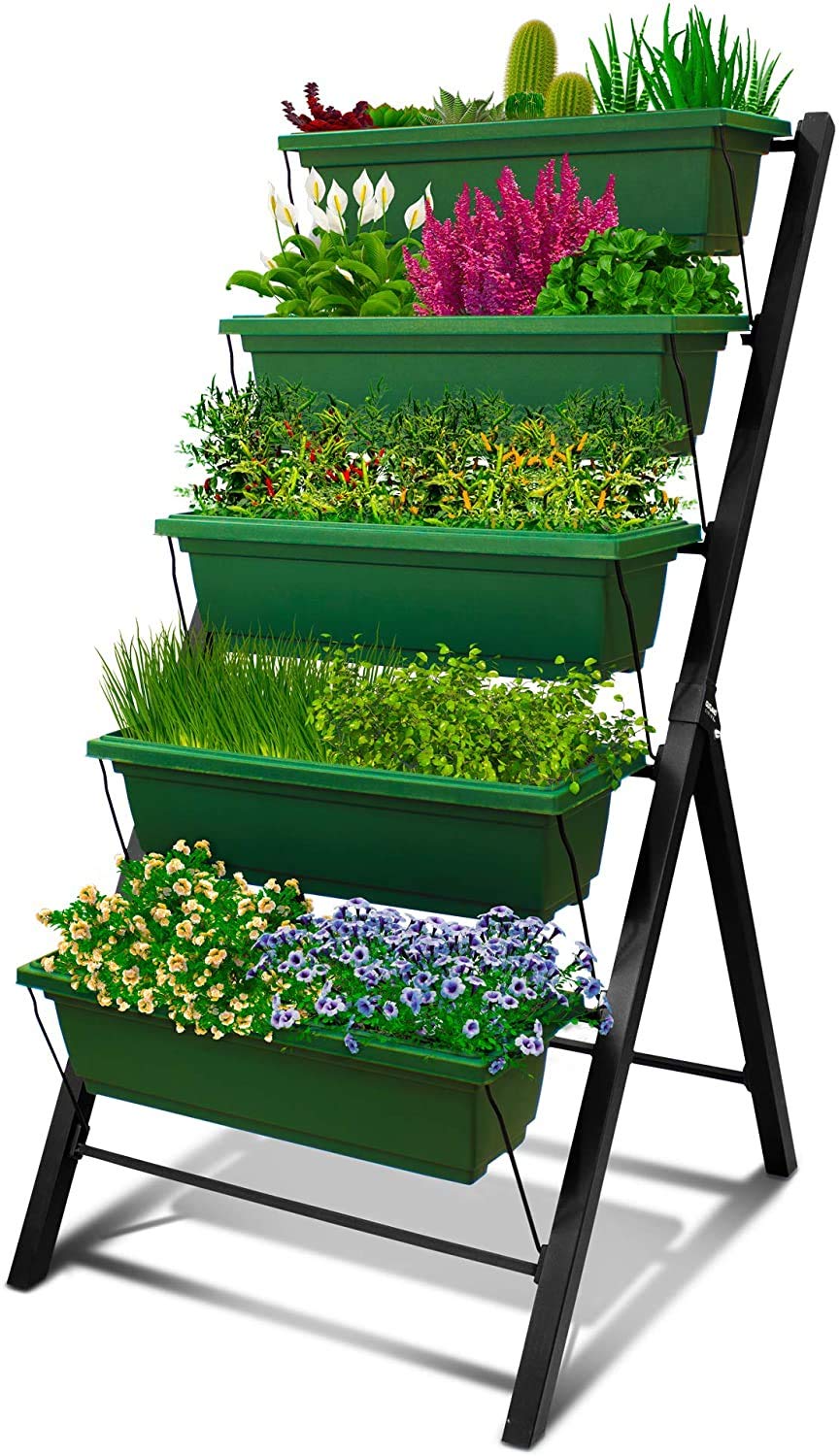 4Ft 5-Tier Vertical Raised Garden Bed Planter Box