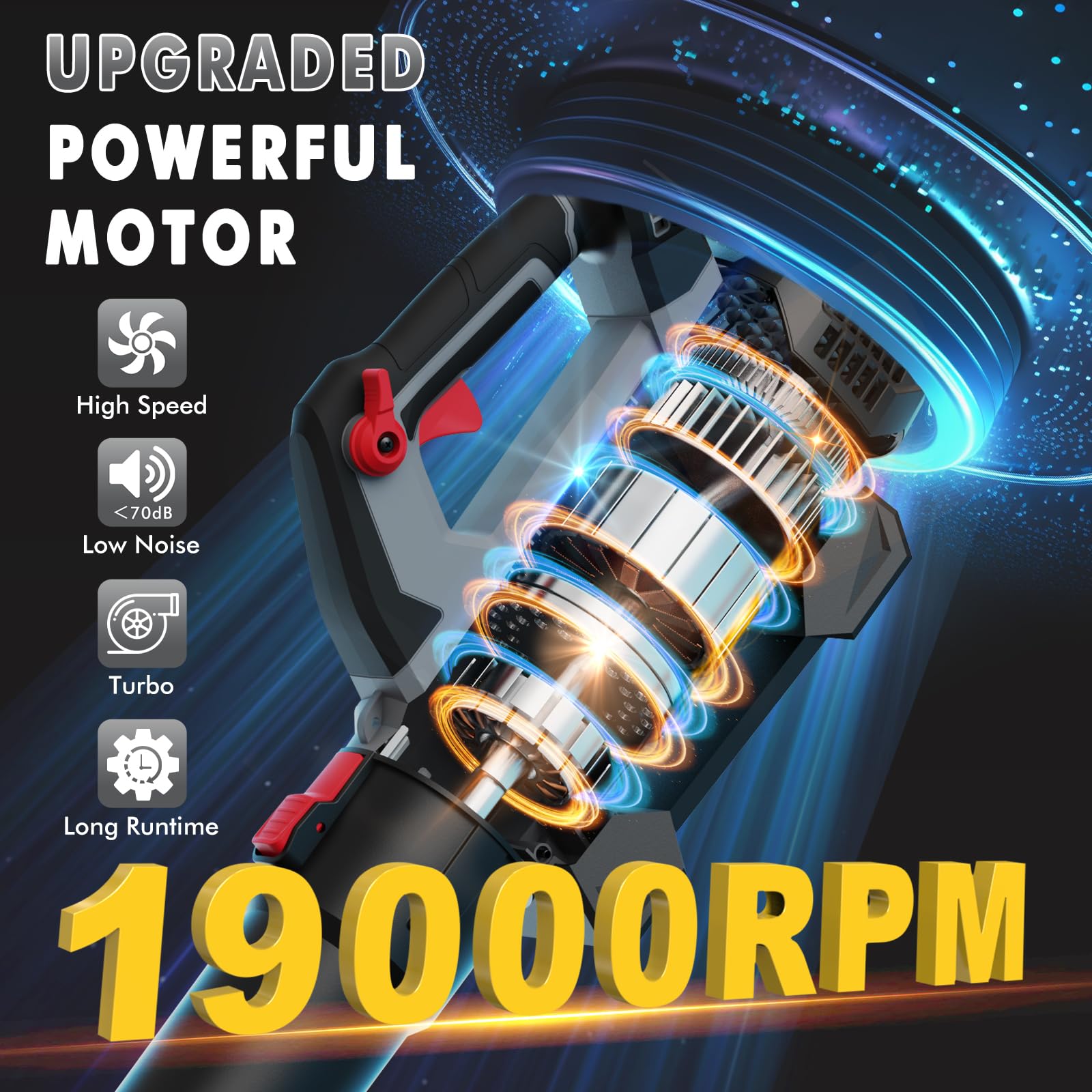 21V Cordless Leaf Blower, 630CFM/160MPH