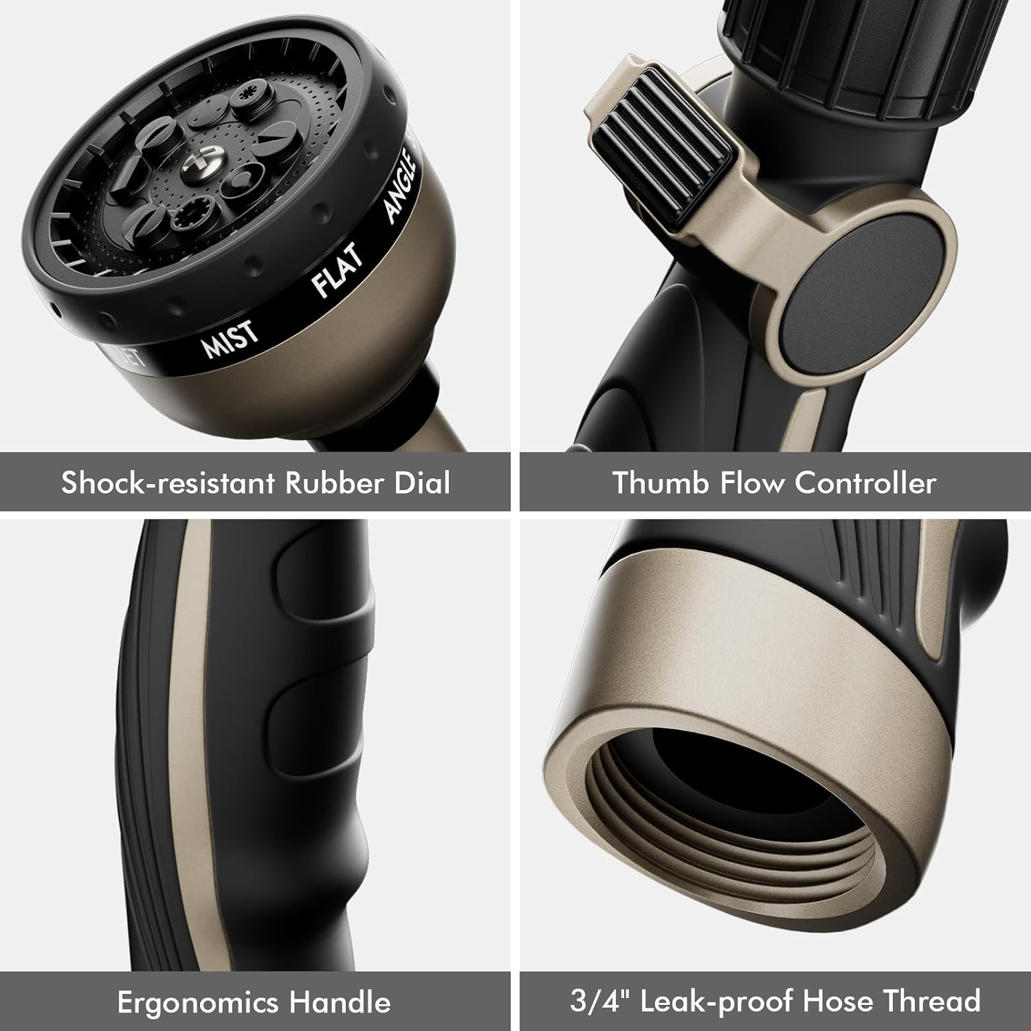 RESTMO Metal Hose Wand with Thumb Control